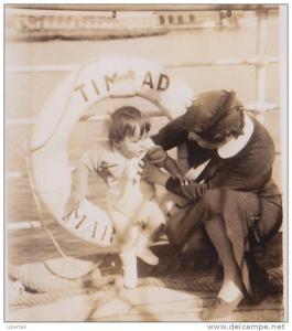 Bateau Timgad Marseille - Alger 1935 Palm Beach plage Sidi Ferruch Algeri photo 6x9 x6 collées sur carton 22x27 4 scans