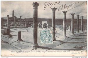 Ruines Romaines de Timgad - Le Marché, vue prise à l'angle des Portiques nord et est