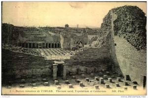N°828 Q RUINES ROMAINES DE TIMGAD THERMES NORD TEPIDARIUM ET CALDARIUM