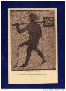 ALGERIE / ALGERIEN    Timgad  Mosaique   Negre esclave prepose au chauffage des Bains