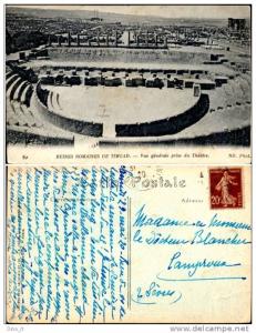 TIMGAD.- Ruines Romaines de timgad - Vue générale prise du théa