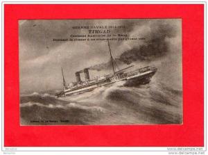 Bâteau    Timgad croiseur  donnant la chasse a un sous marin