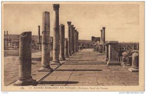 CPA * * Ruines Romaines de TIMGAD * * Portique Nord du Forum