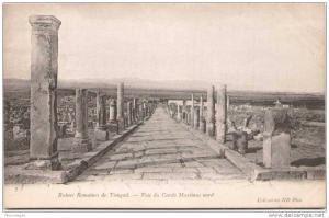 Algérie - Ruines Romaines de TIMGAD - Voie du Cardo Maximus nord