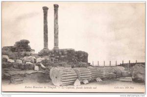 Algérie - Ruines Romaines de TIMGAD - Le Capitole, façade latérale sud