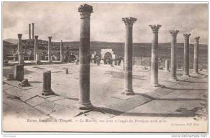 Algérie - Ruines Romaines de TIMGAD - Le Marché, vue prise à l'angle des Portiques nord et est