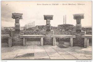 Algérie - Ruines Romaines de TIMGAD - Marché (Marcellum) - L'Hémicycle