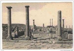 RUINES ROMAINES DE TIMGAD  ENTREE DE LA MAISON DE SERTIUS
