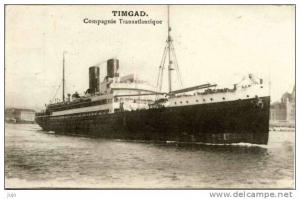 BATEAUX - Paquebot - TIMGAD - Compagnie Transatlantique