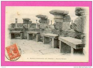 CPA  ALGÉRIE  -  TIMGAD  -  4  Ruines Romaines de Timgad - Marché Romain  ( en 1911 )
