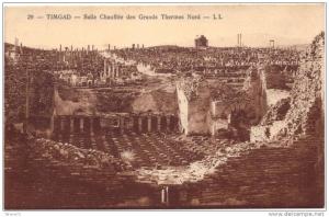 ALGERIE - TIMGAD / SALLE CHAUFFEE DES GRANDS THERMES NORD