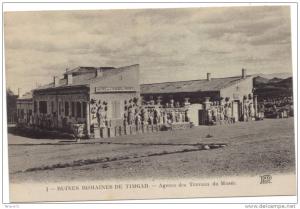 ALGERIE / RUINES ROMAINES DE TIMGAD - AGENCE DES TRAVAUX DU MUSEE