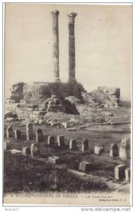ALGERIE / RUINES ROMAINES DE TIMGAD - LE CAPITOLE