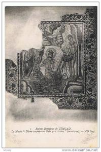 RUINES ROMAINES DE TIMGAD MOSAIQUE - LE MUSSE -  DIANE SURPRISE AU BAIN PAR ACTEON