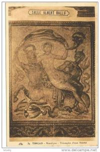 RUINES ROMAINES DE TIMGAD  MOSAIQUE TRIOMPHE D'UNE NEREID