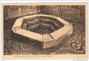RUINES ROMAINES DE TIMGAD  BAPTISTERE BYZANTIN