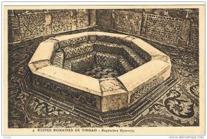 RUINES ROMAINES DE TIMGAD  BAPTISTERE BYZANTIN