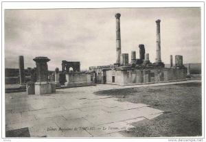 RUINES ROMAINES DE TIMGAD  LE FORUM COTE OUEST