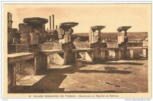 RUINES ROMAINES DE TIMGAD BOUTIQUES DU MARCHE DE SERTIUS