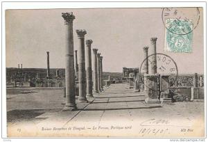 RUINES ROMAINES DE TIMGAD LE FORUM PORTIQUE NORD