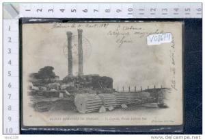 V08674  ALGERIA RUINES ROMAINES DE TIMGAD LE CAPITOLE COLONNE