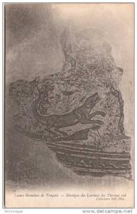 TIMGAD - Ruines Romaines-  Mosaique des Latrines des Thermes sud