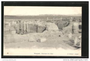 CPA Timgad, Thermes de l'Est, Ruine einer Therme, freigelegt bei einer Ausgrabung