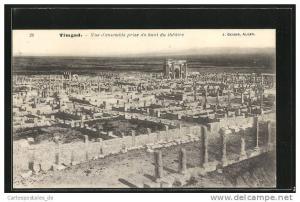 CPA Timgad, Vue d'ensemble prise du haut du théâtre, Blick über die Ausgrabungsstätte