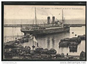 CPA Alger, Passagierschiff Timgad verlässt den Hafen