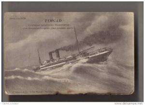 Bateau Timgad - Croiseur éclaireur auxiliaire - 2eme Escadre Légère - Editeur Grimaud & cie
