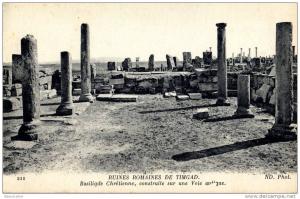 Algérie ruines romaines de Timgad Thamugadi basilique chrétienne