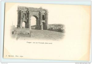 ALGERIE  TIMGAD  ARC DE TRIOMPHE  FACE OUEST
