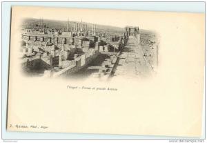 ALGERIE  TIMGAD   FORUM ET GRANDE AVENUE