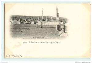ALGERIE  TIMGAD   TRIBUNES AUX HARANGUES ET TEMPLE DE LA VICTOIRE    ANIMEE