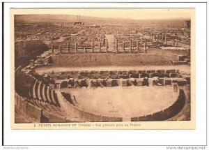 ALGERIE ruines romaines de TIMGAD  vue du théatre