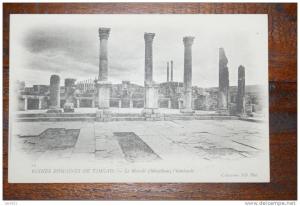 DZ - ALGERIEN - TIMGAD -Ruinenstadt - Le Marche (Macellum) l´hemicycle