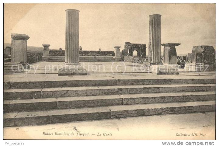 dg21361 Timgad Ruines Romaines Le Curie Kat. Algerien