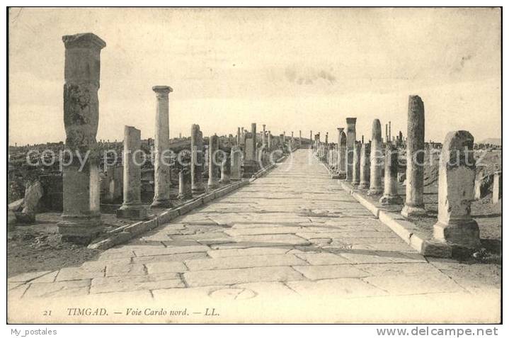 dg21259 Timgad Ruines Romaines Voie Cardo nord Kat. Algerien
