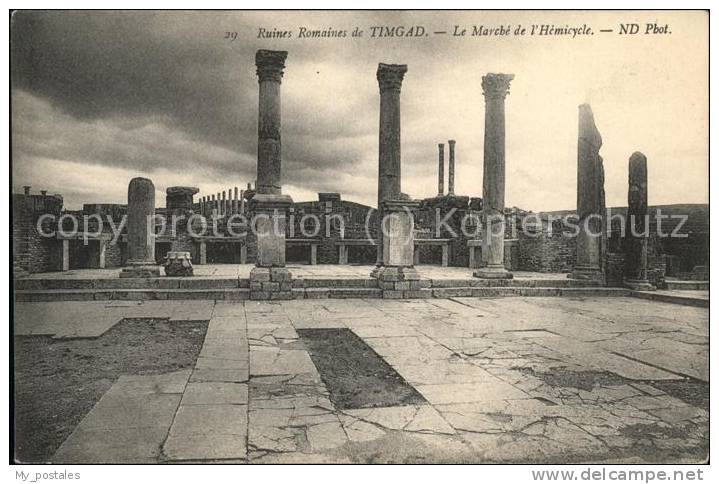 dg21262 Timgad Ruines Romaines Le Marche de l Hemicycle Kat. Algerien