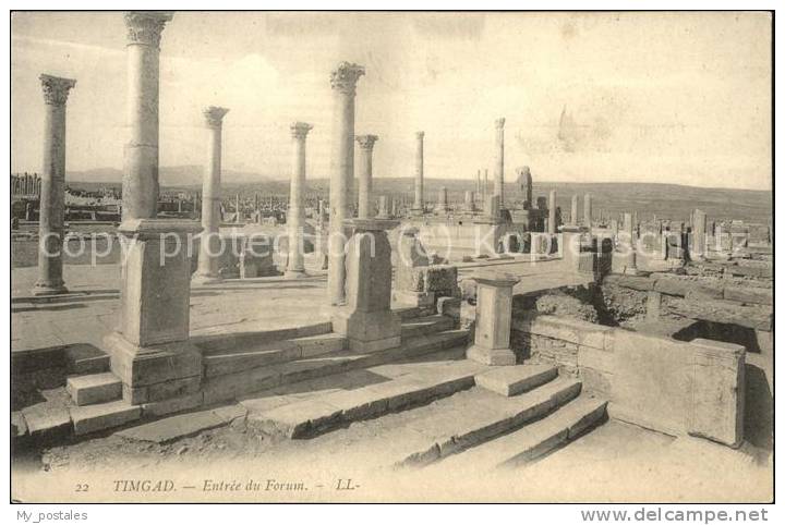 dg21257 Timgad Ruines Romaines Entree du Forum Kat. Algerien