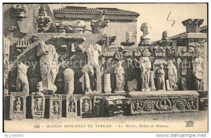 dg21363 Timgad Ruines Romaines Musee Steles et Statues Kat. Algerien