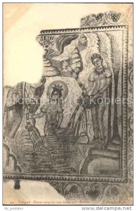 dg21282 Timgad Mosaique Diane surprise au bain par Acteon Kat. Algerien