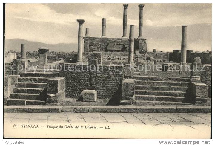 dg21263 Timgad Ruines Romaines Temple du Genie de la Colonie Kat. Algerien