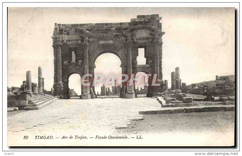 CPA Timgad Arc de Trajan Facade Occidentale