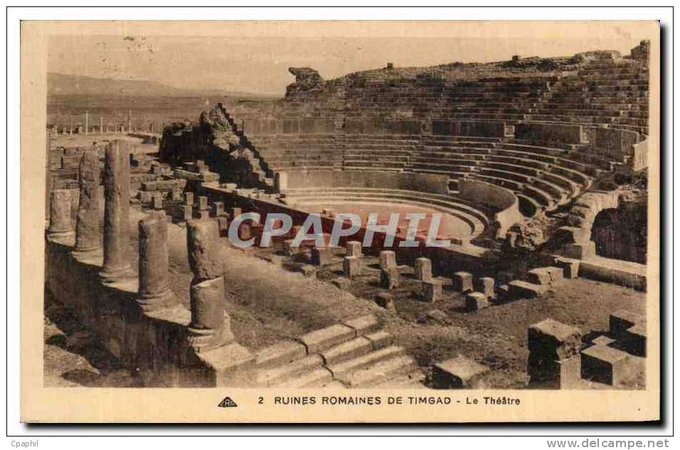 CPA Ruines Romaines De Timgad Le Theatre