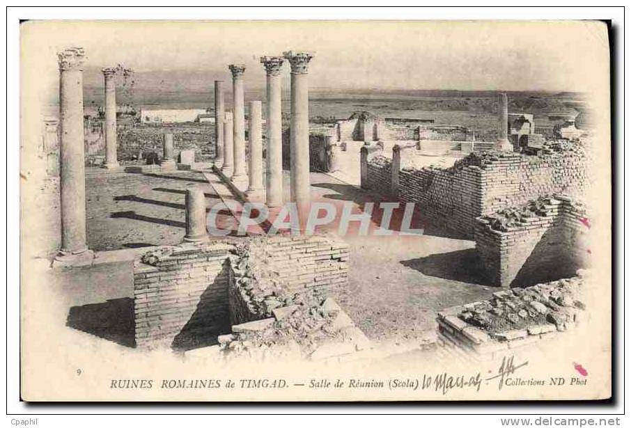 CPA Ruines Romains de Timgad Salle de Reunion Scola