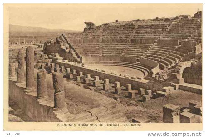 CPA ALGERIE - RUINES DE TIMGAD - LE THEATRE