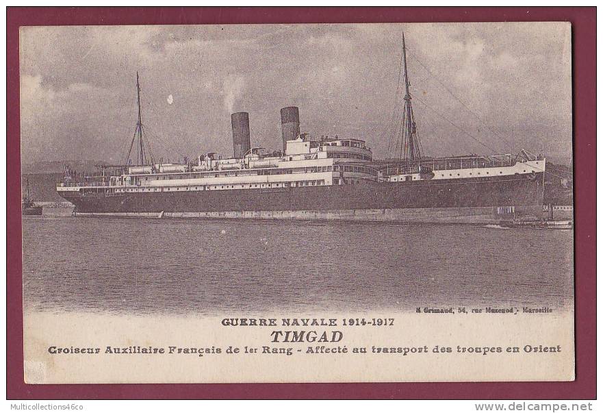 BATEAU GUERRE - 240413 -  GUERRE NAVALE 1914 1917 TIMGAD croiseur auxiliaire
