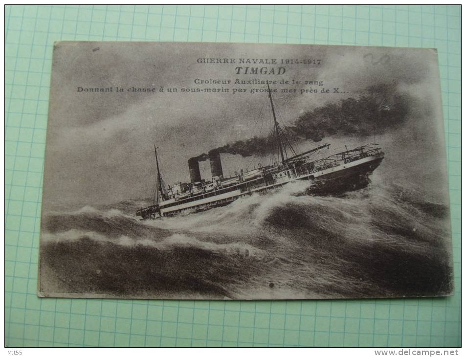 bateau guerre timgad donnant la chasse a un sous marin