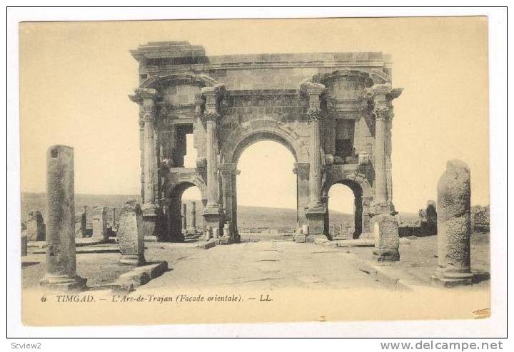 TIMGAD.- L'Arc-de-Trajan , Algeria, 00-10s